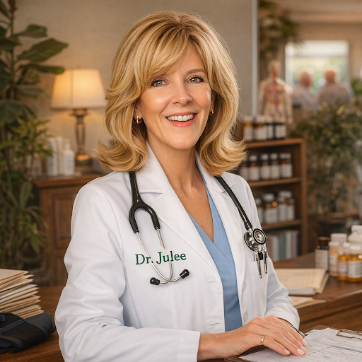 Dr. Julee Hafner at her desk